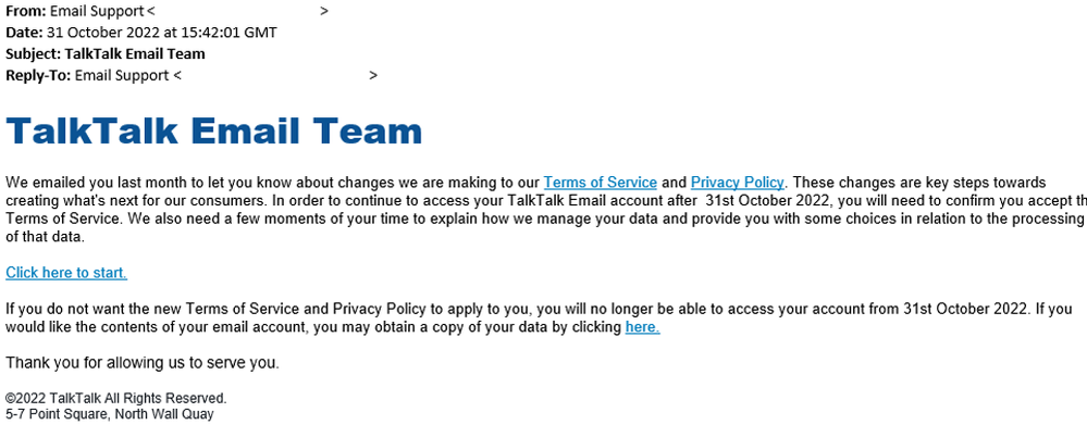 example-of-phishing-email-with-TalkTalk-Email-Team-in-subject