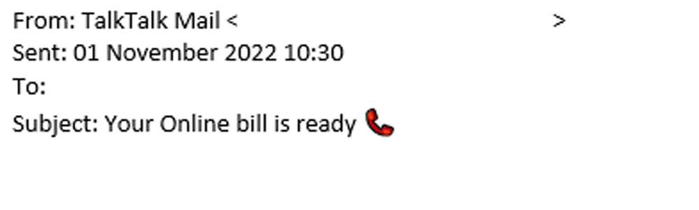 example-of-phishing-email-with-Your-Online-bill-is-Ready-in-subject