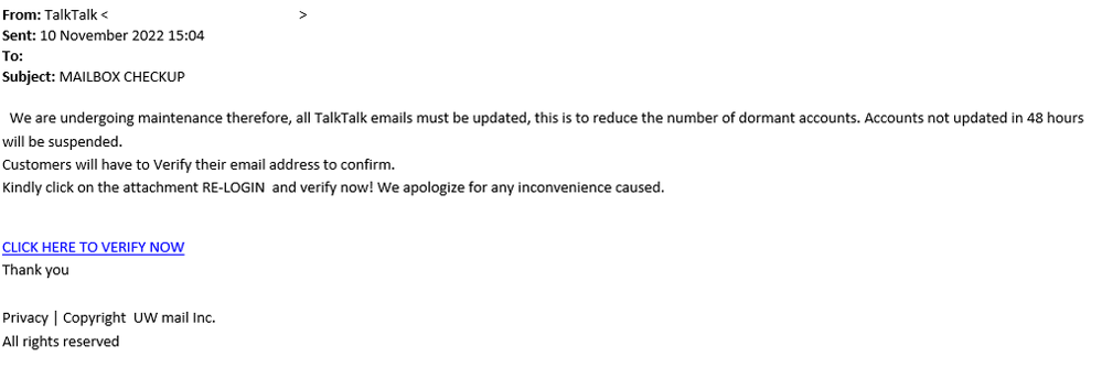 example-of-phishing-email-with-Mailbox-Checkup-in-subject