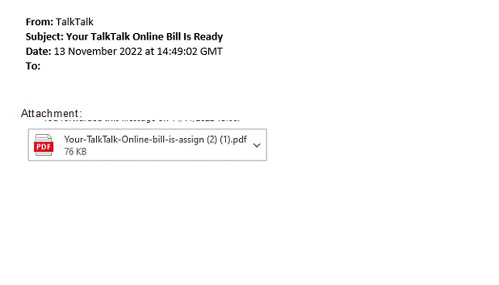 example-of-phishing-email-with-Your-TalkTalk-Bill-is-Ready-in-subject