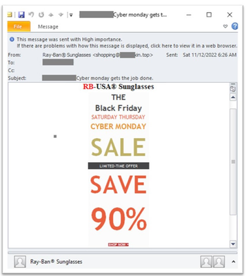 example-of-a-phishing-Email-pretending-to-be-from-RayBan
