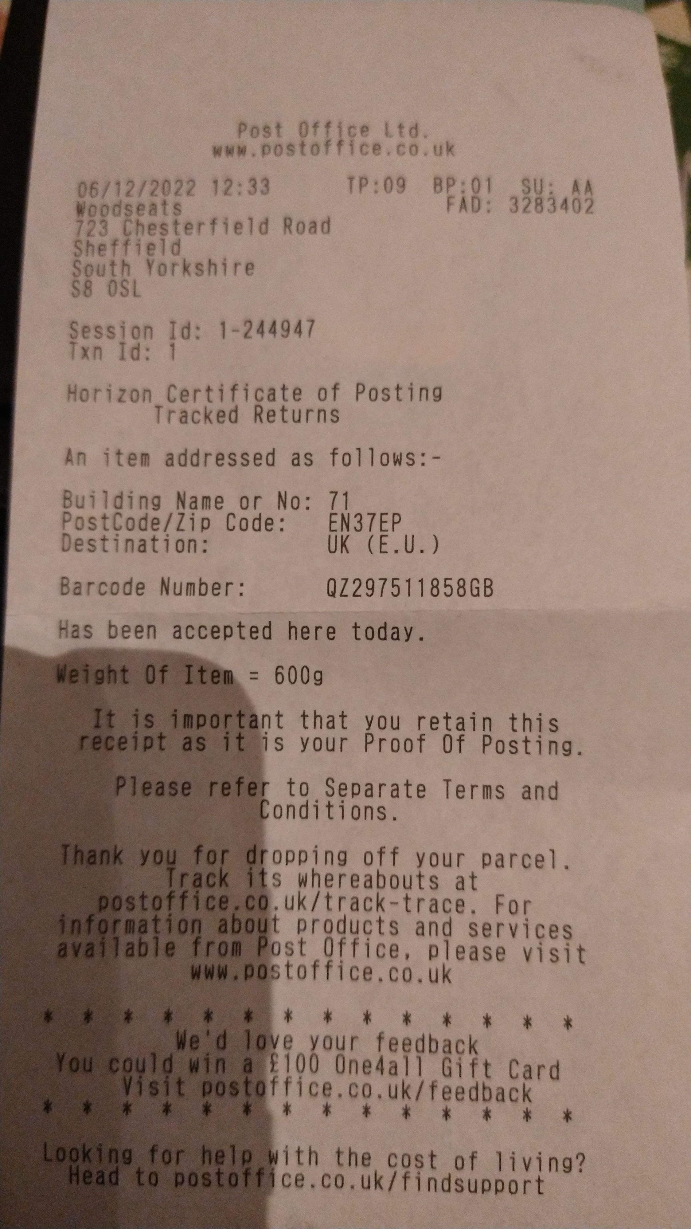 Asked to return router but no returns bag received TalkTalk Help & Support