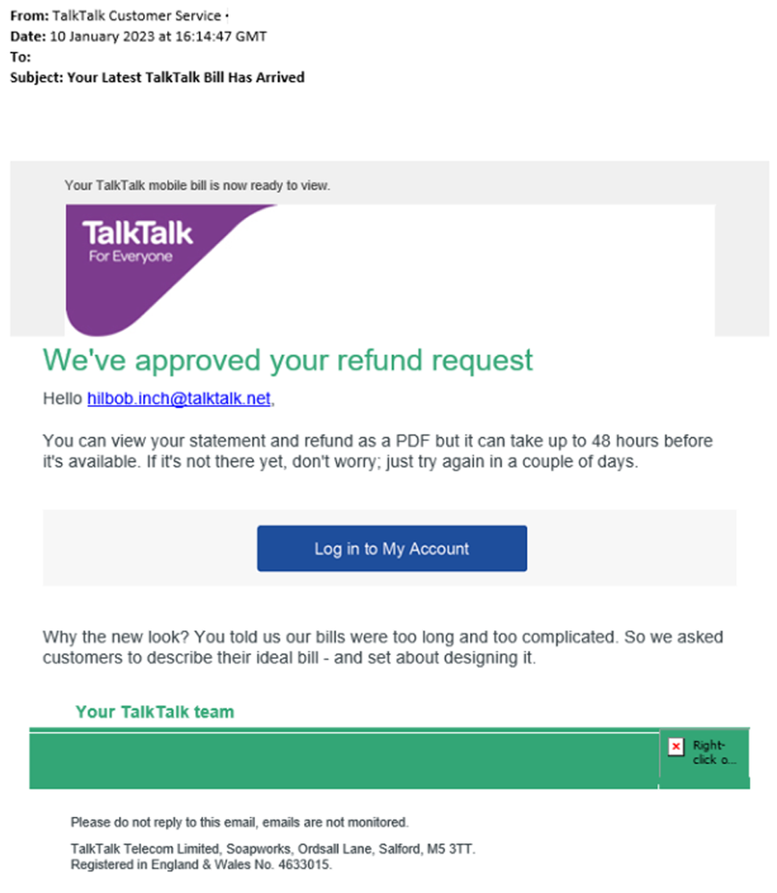 example-of-phishing-email-with-Your-Latest-TalkTalk-Bill-Has-Arrived-in-subject11th