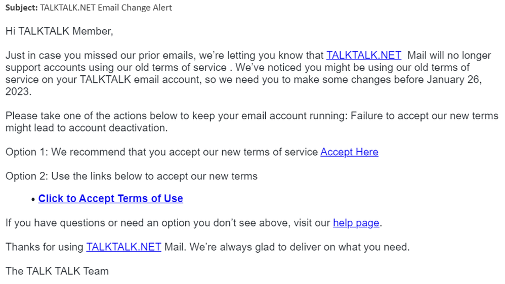 example-of-phishing-email-with-TALKTALK.NET-Email-Change-Alert-in-subject