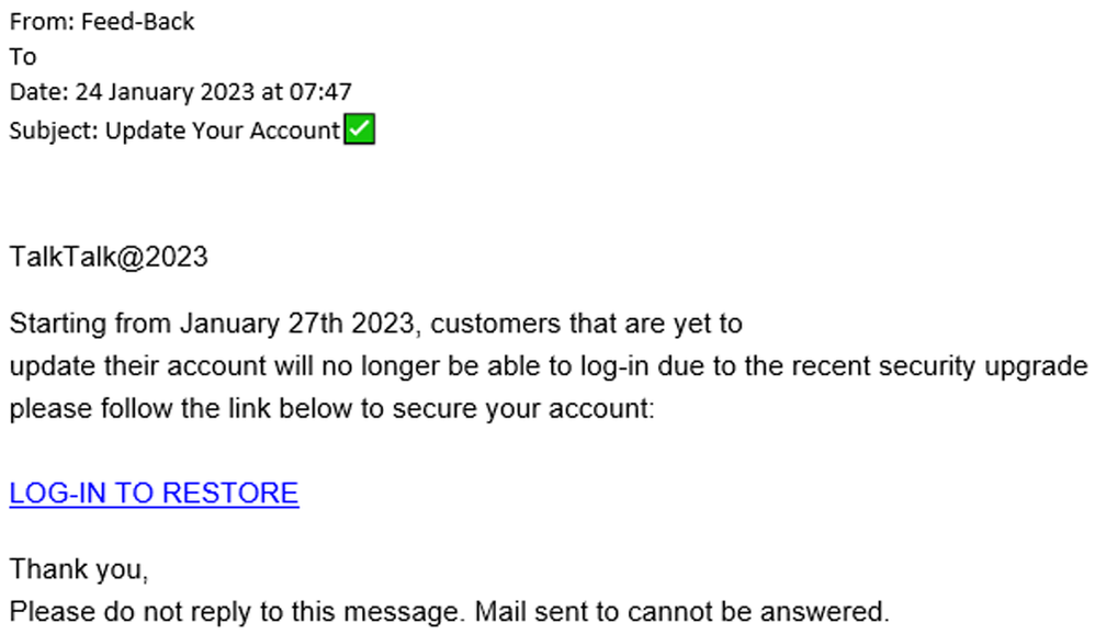 example-of-phishing-email-with-Update-Your-Account-in-subject