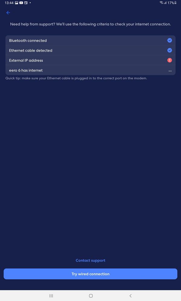 Connection error