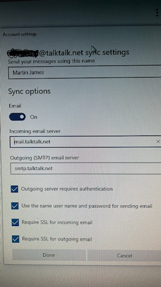 Unable To Get Email On My IPhone IPad And Windows ... - TalkTalk Help ...