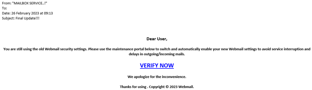 example-of-phishing-email-with-Final-Update!!!-in-subject