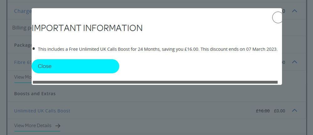 Boost discount end