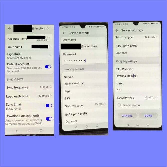 These are my Android phone settings.
