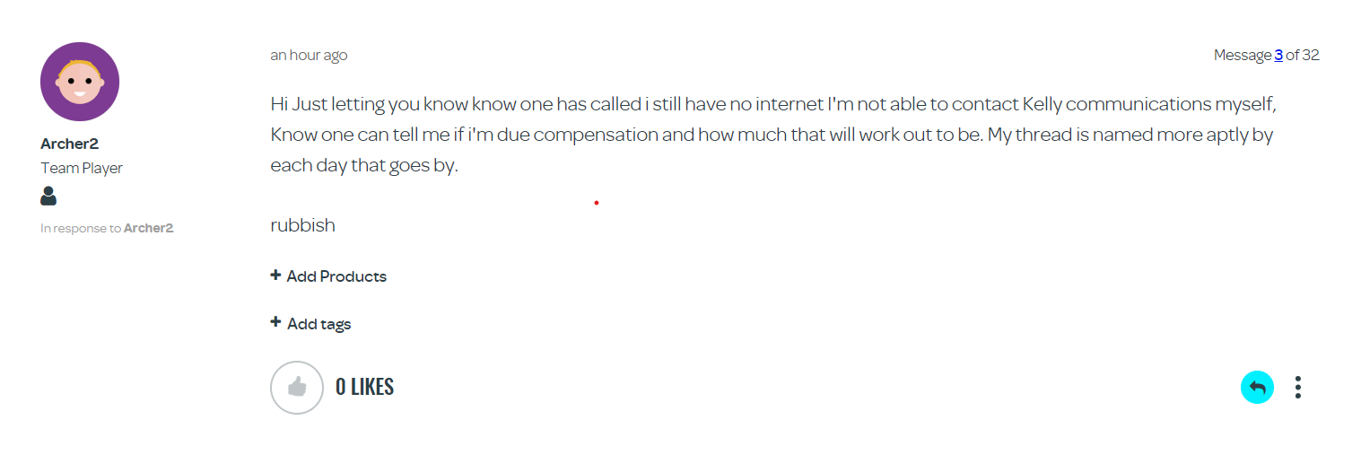 UFO customer service zero out of ten TalkTalk Help & Support