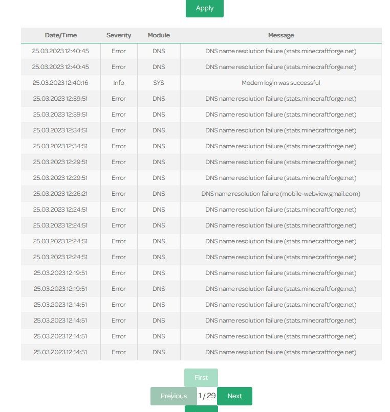 DNS errors today