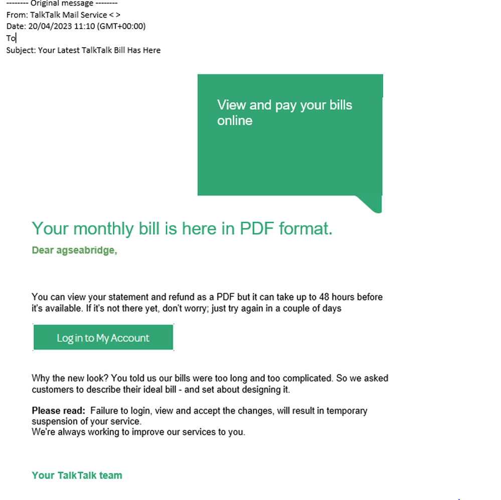 example-of-phishing-email-with-Your-Latest-TalkTalk-Bill-Has-Here-in-subject