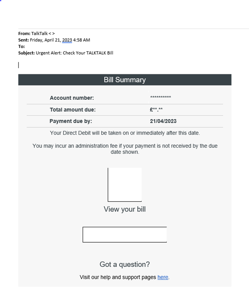example-of-phishing-email-with-Urgent-Alert-Check-Your-TALKTALK-Bill-in-subject