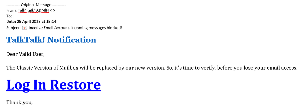 example-of-phishing-email-with-Talk-talk-ADMIN-in-subject
