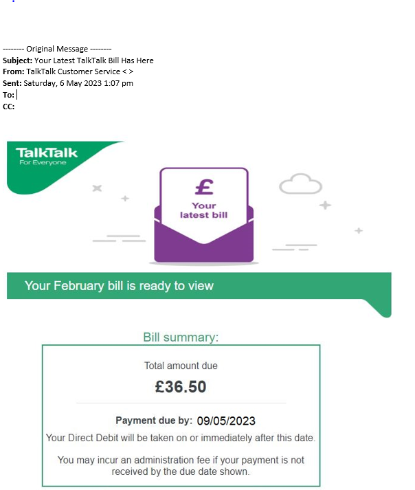 example-of-phishing-email-with-Your-Latest-TalkTalk-Bill-Has-Here-in-subject