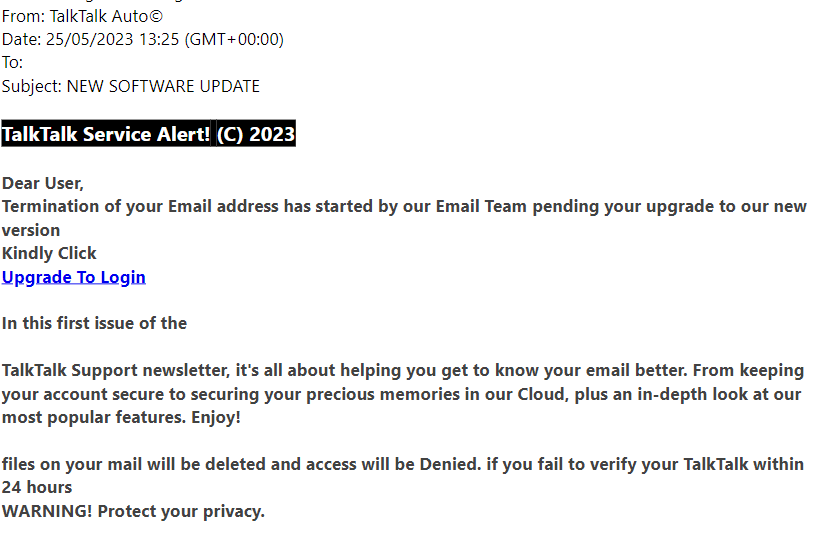example-of-phishing-email-with-NEW SOFTWARE UPDATE in-subject