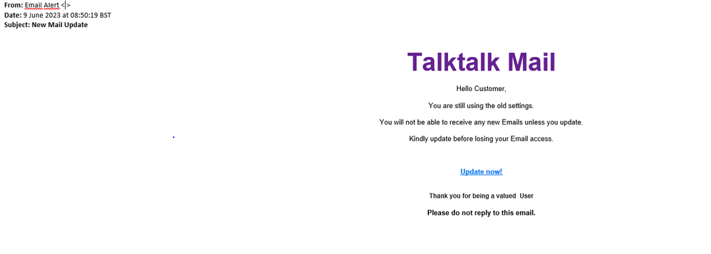 example-of-phishing-email-with-New Mail-Update in-subject