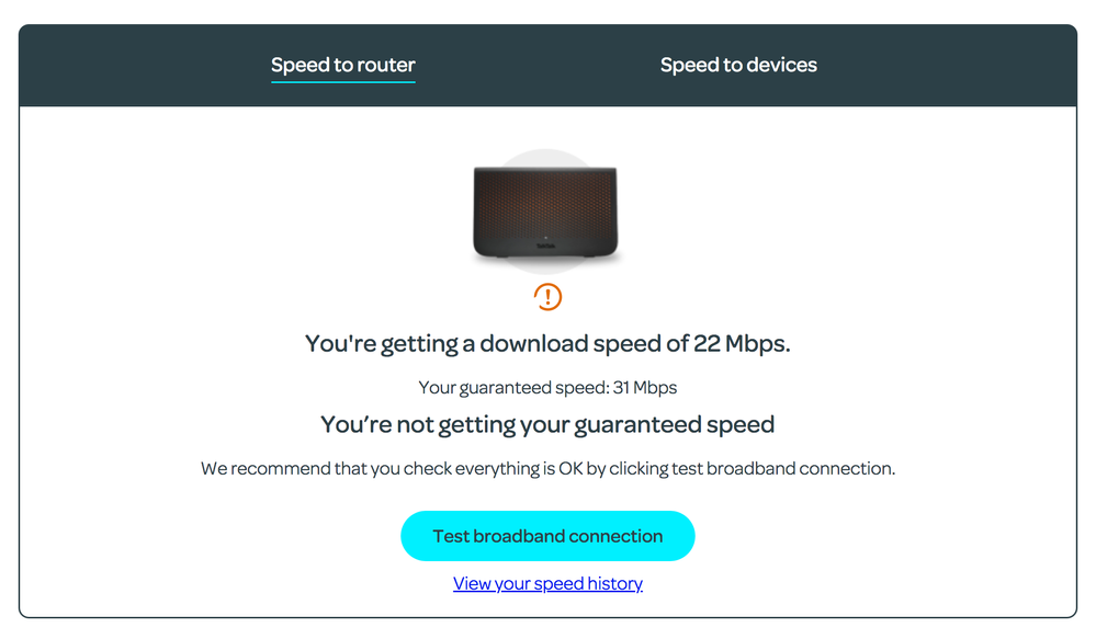 Speed to Router   28/06/23