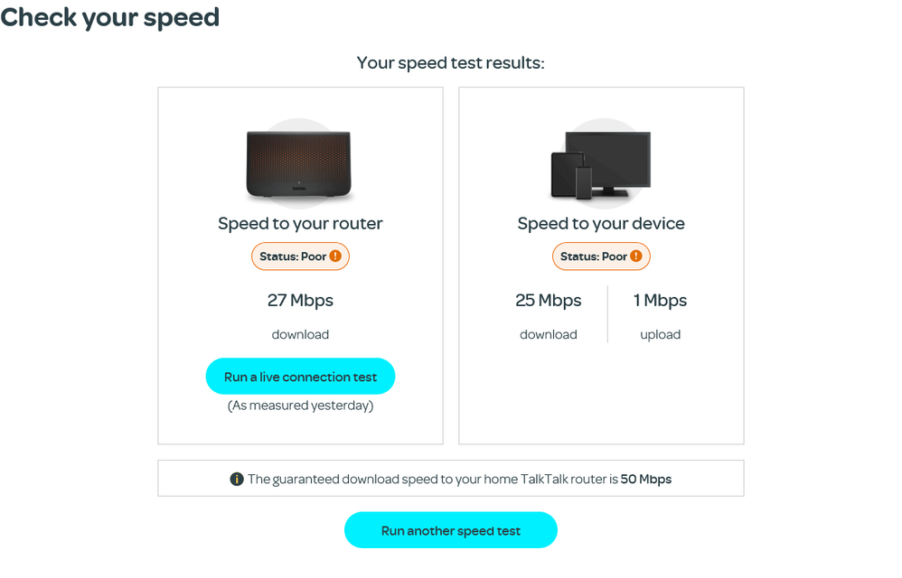 Speed after 30 minutes switch off