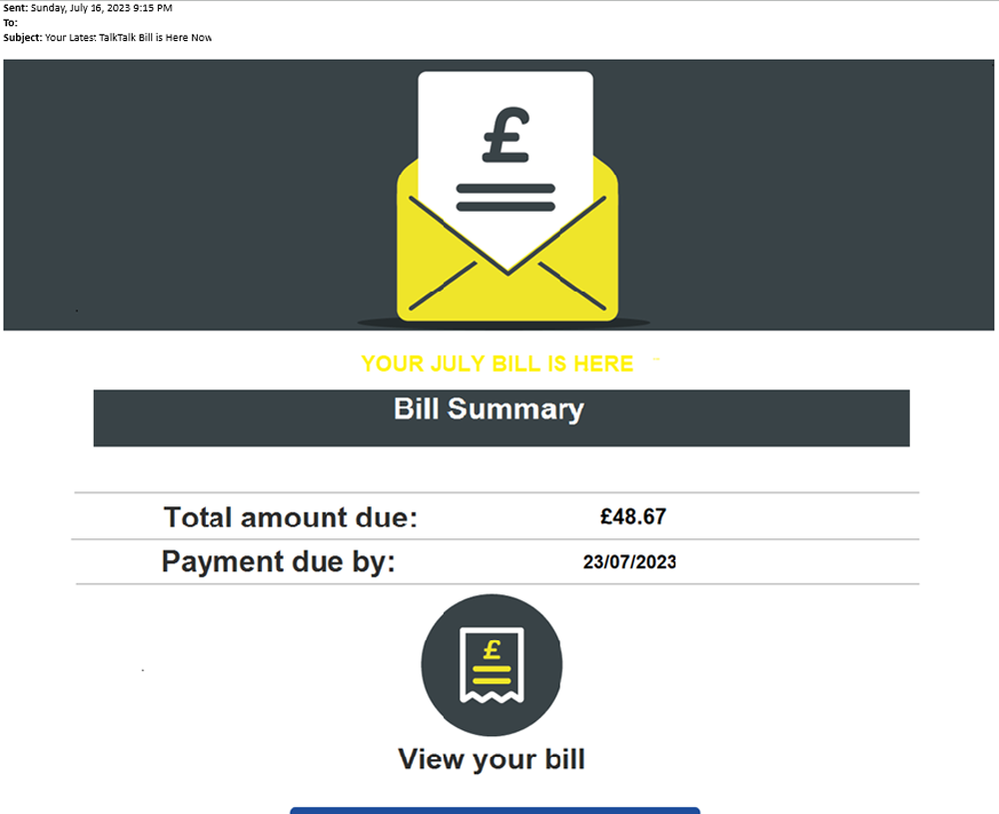 example-of-phishing-email-with-Your-Latest-TalkTalk-Bill-is-Here-Now-in-subject