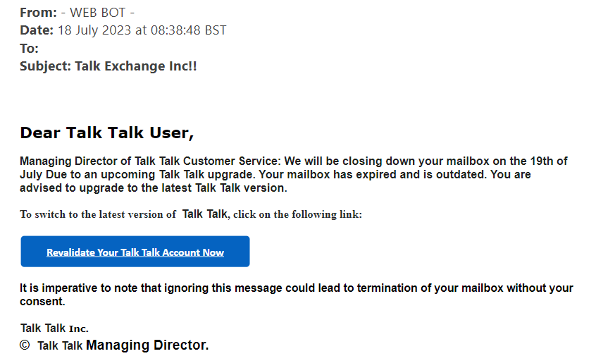 example-of-phishing-email-with-Talk Exchange!! in-subject