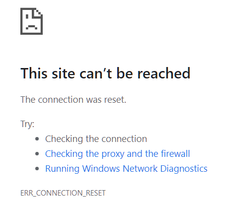 Connection Reset