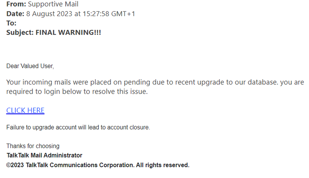 example-of-phishing-email-with-FINAL-WARNING!!!-in-subject
