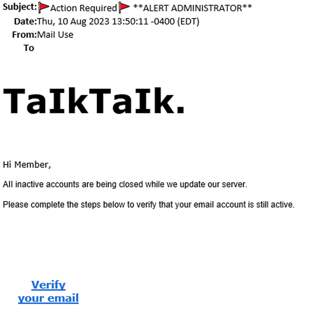 example-of-phishing-email-with-Action-Required-ALERT-ADMINISTRATOR-in-subject