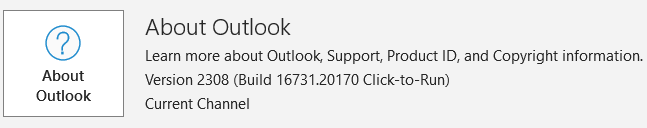 Outlook version