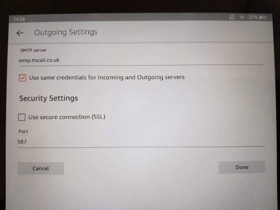 Server settings