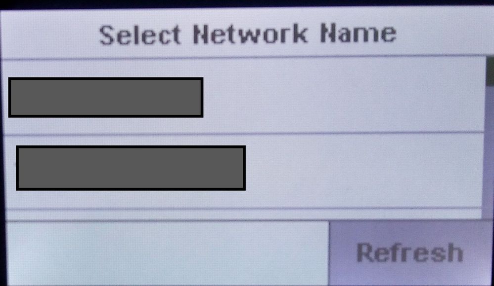 WiFi network list