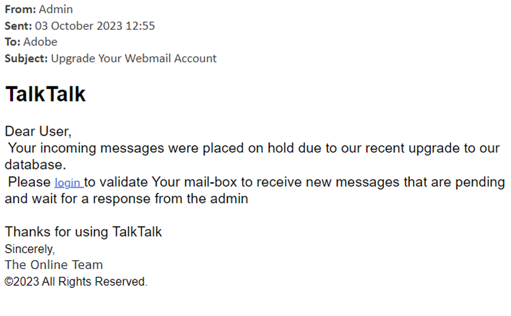 example-of-phishing-email-with-Upgrade-Your-Webmail-Account-in-subject