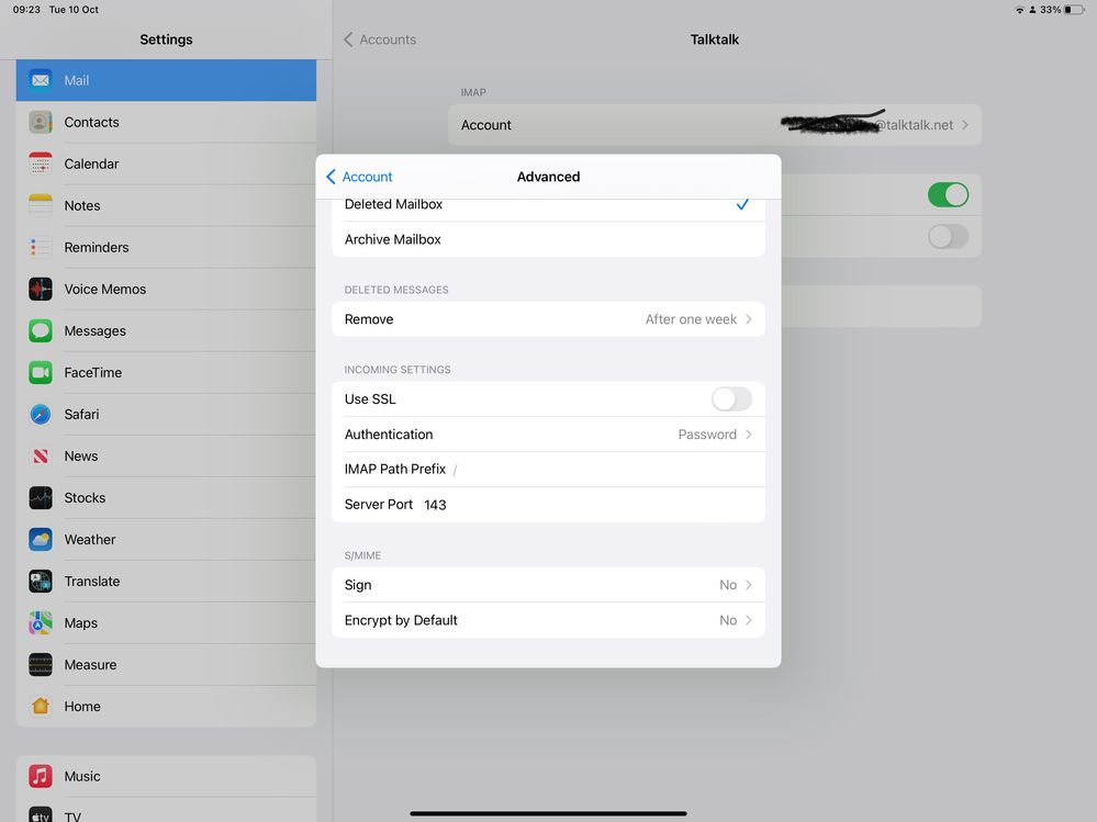 Advanced settings