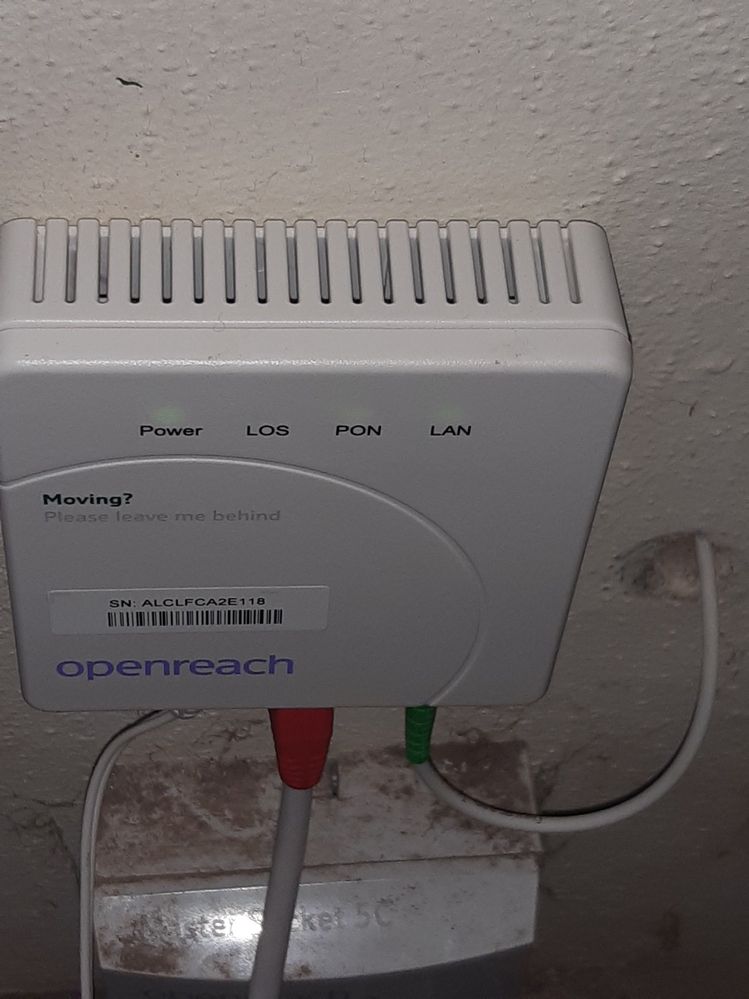 Working fibreglass (green cable)