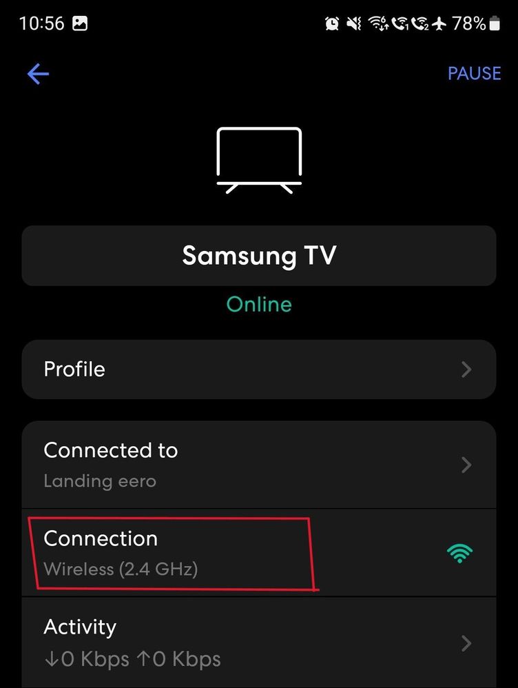 Samsung TV only 2.4 GHz