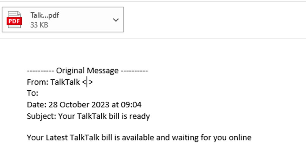 example-of-phishing-email-with-Your-TalkTalk-bill-is-ready-in-subject