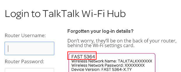 Router model number