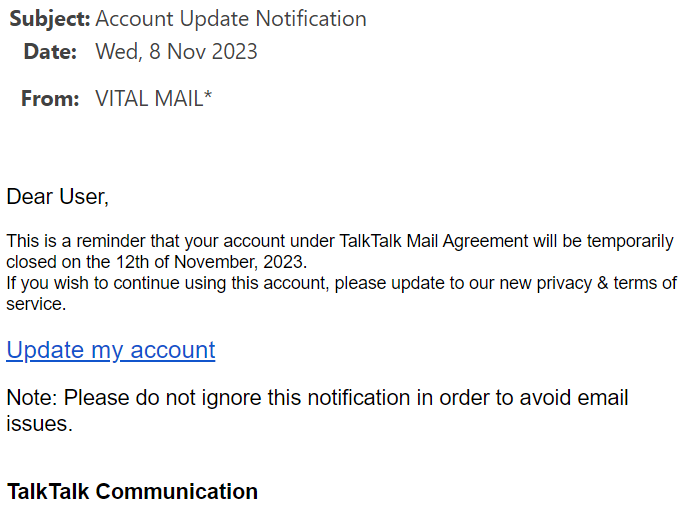 example-of-phishing-email-with-VITAL MAIL in-subject
