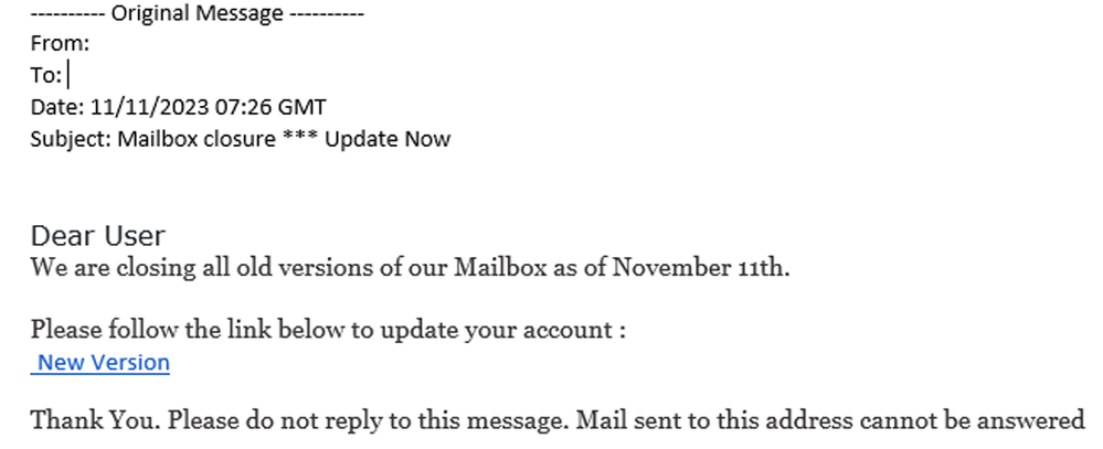 example-of-phishing-email-with-Mailbox-Closure-Update-Now-in-subject