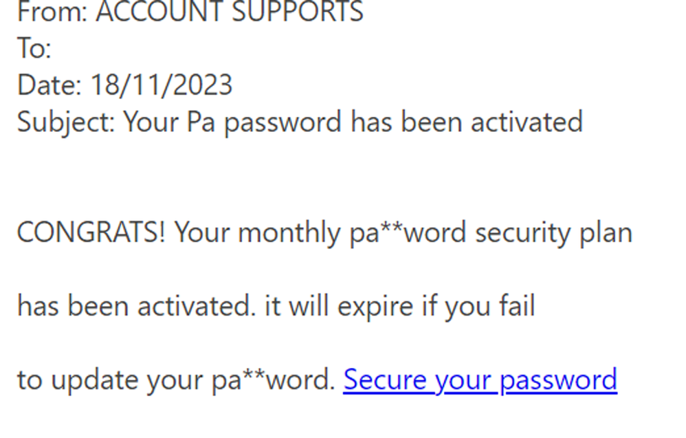 example-of-phishing-email-with-Your-Pa-password-has-been-activated-in-subject