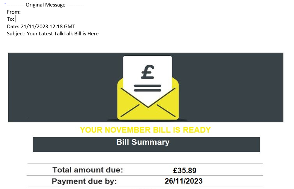 example-of-phishing-email-with-Your-Latest-TalkTalk-Bill-is-Here-in-subject21st
