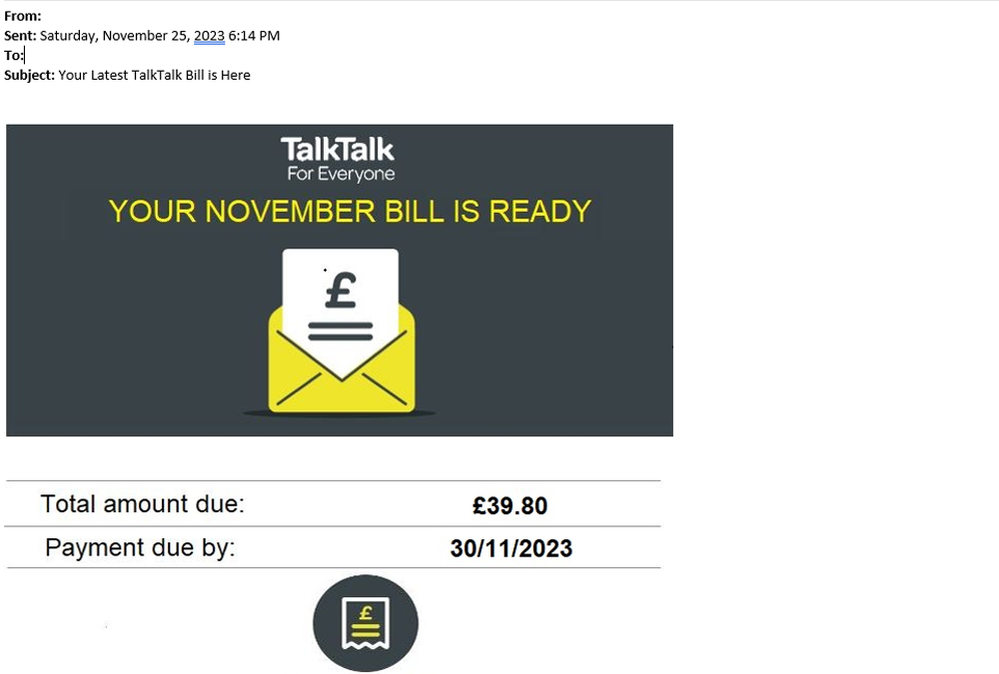 example-of-phishing-email-with-Your-Latest-TalkTalk-Bill-is-Here-in-subject