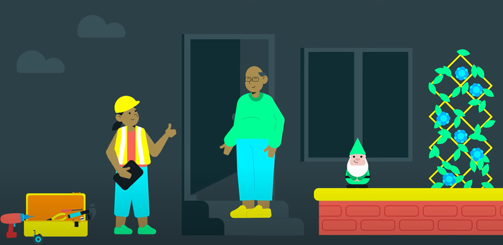 engineer and customer