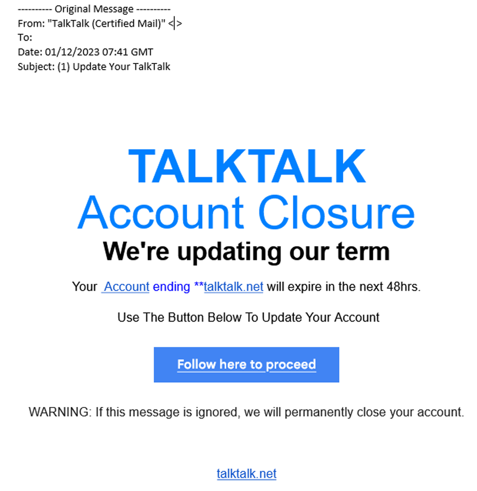 example-of-phishing-email-with-(1)-Update-Your-TalkTalk-in-subject