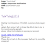 Phishing email example