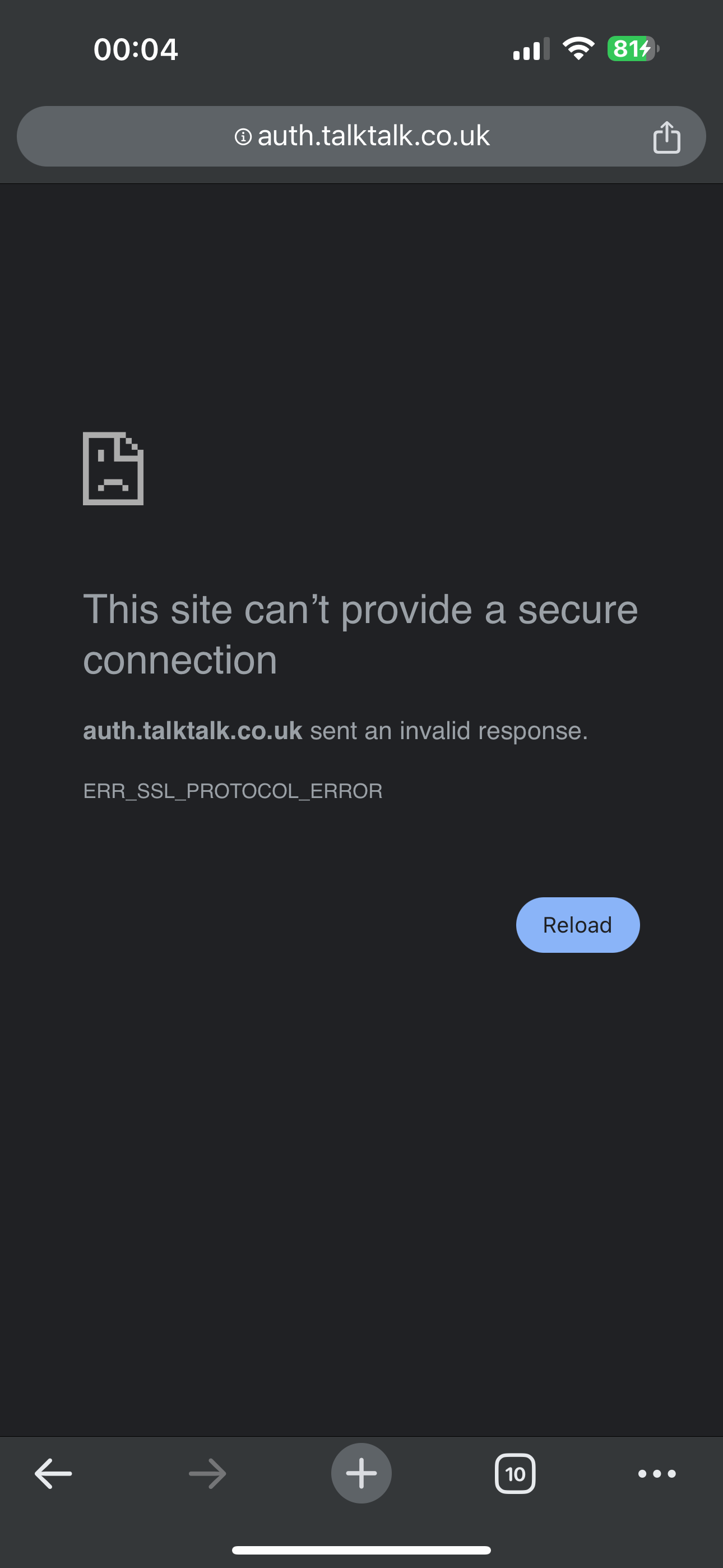 Can t connect to any website app TalkTalk Help Support