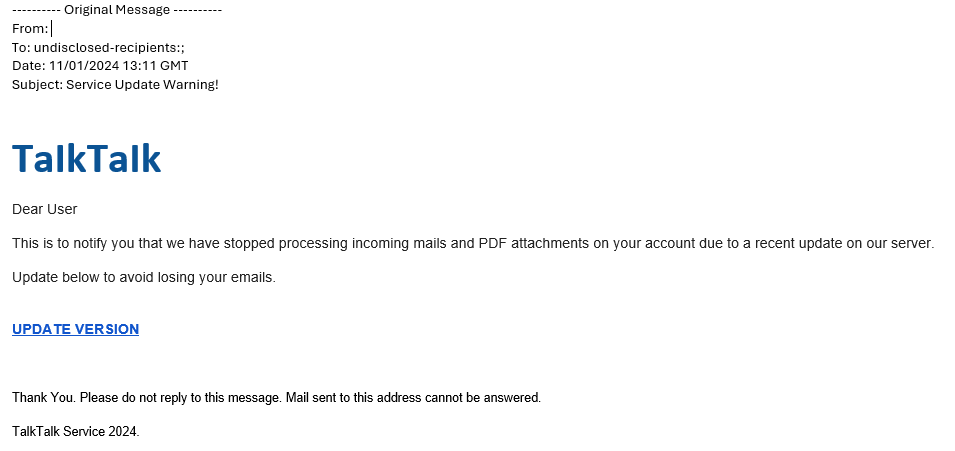 example-of-phishing-email-with-Service Update Warning!--in-subject