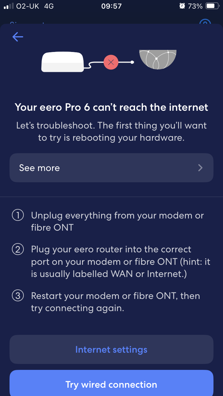 NO EERO APP SETUP FAILS ON WAN IP ADDRE... Page 2