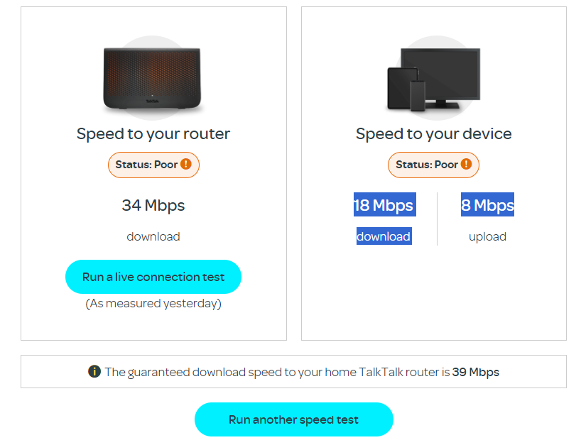 Speed test done 26th Jan 2024